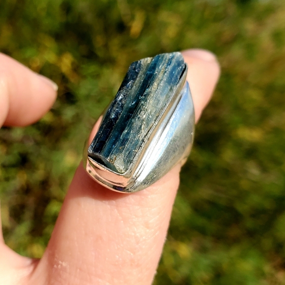 New Men's Kyanite 925 Silver Statement Ring. - Picture 2 of 12